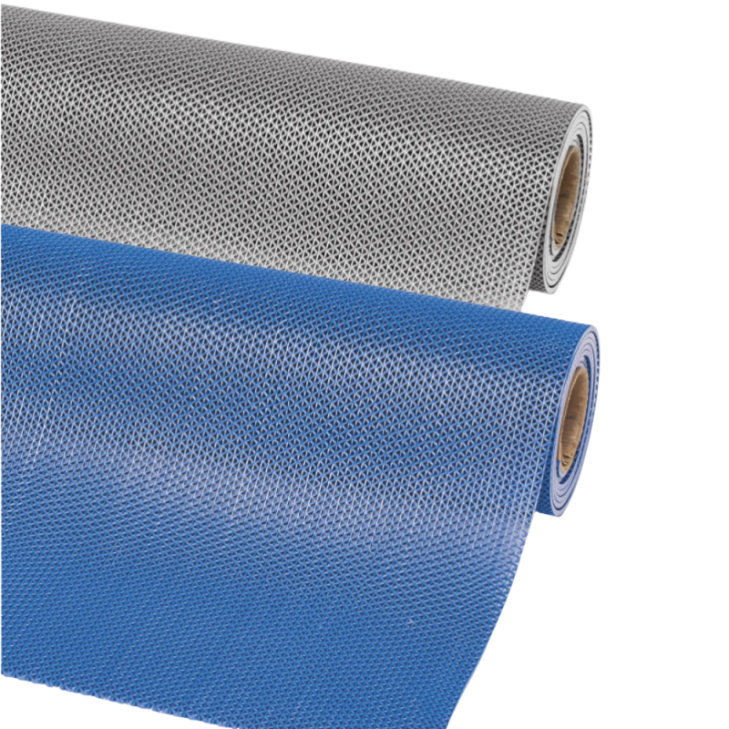 Gripwalker™ Lite Rutschfeste Matte in grau/blau für nasse Bereiche nebeneinander zur Ansicht