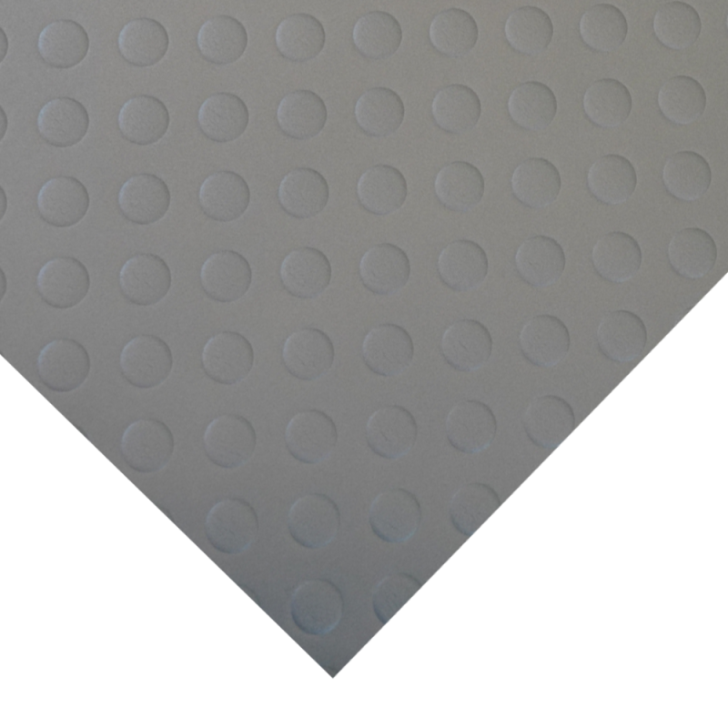 Graue Rebourne® Arbeitsplatzmatte W4 in Detailansicht von oben